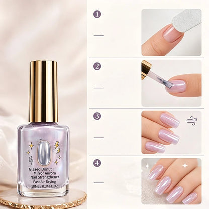 📢📢Last Day: 60% OFF🔥⏰Lilac Glossy Mirror Nail Strengthener