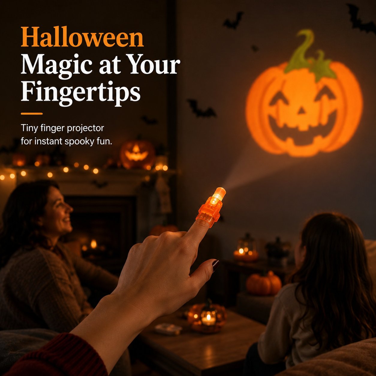 Halloween Finger Projector Lights - 36 Pcs