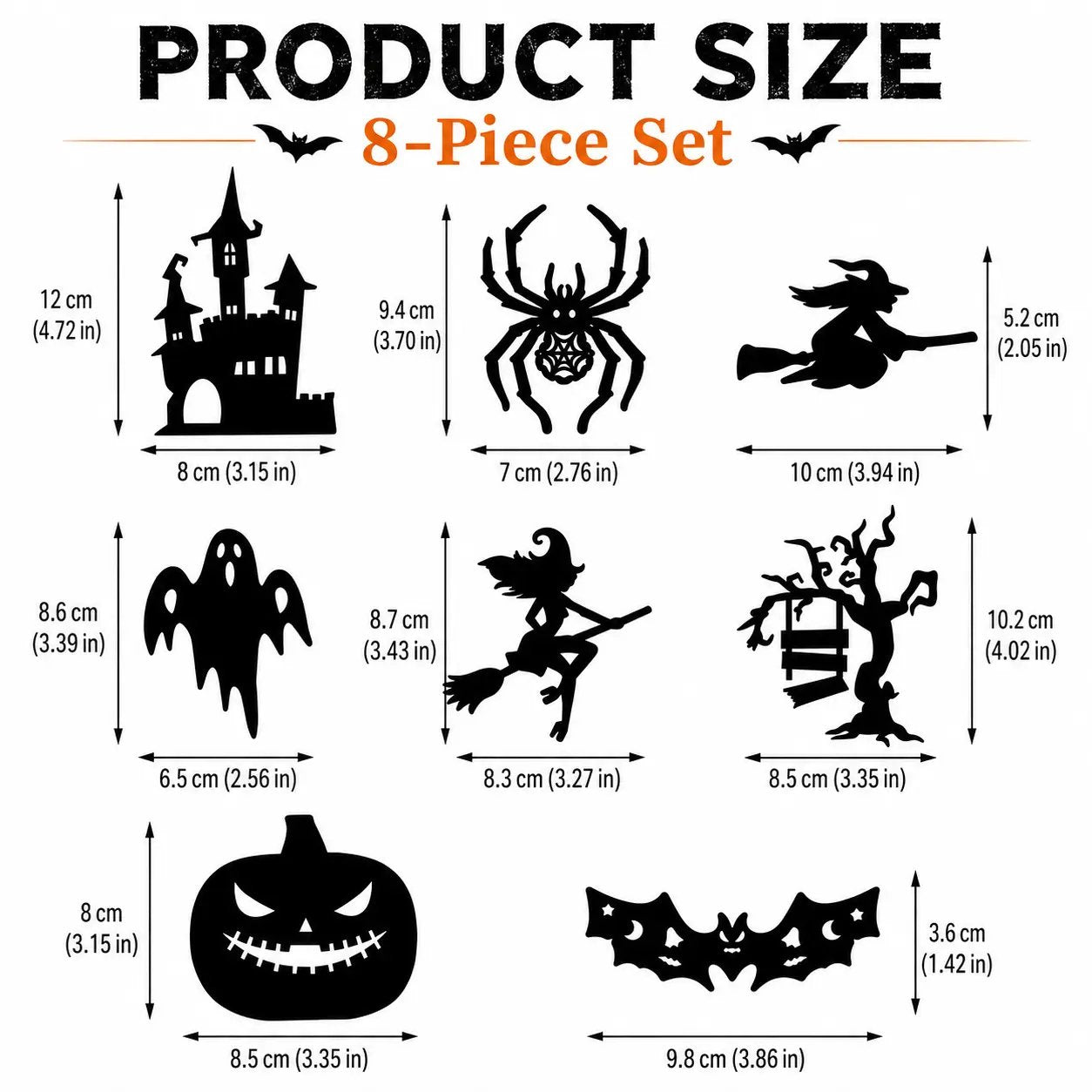 🔥LAST DAY 49% OFF | 🎃 Halloween LED Wall Light Stickers, No Drill No Residue, 8 Spooky Silhouette Designs