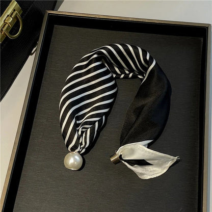 🏆25K+ SOLD 🔥2026 HOT SALE ✨ Effortless Glamour: Pop-On Pearl Necklace Scarf 🧣
