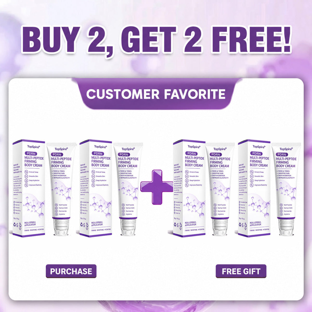 TopSpire®🎗️ PDRN Multi-Peptide Massage Roller Cream – Anti-Aging, Hydrating, Firming & Lifting Care for Smoother, More Radiant-Looking Skin