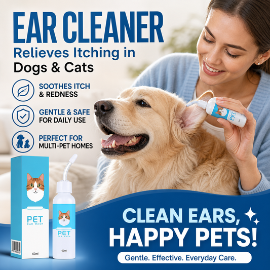 🎁 Only 5 bottles left! Get an extra 50% off today! Give your cat or dog the gentle ear care they deserve. Fresh, clean ears are just one step away — don’t miss this limited-time offer!