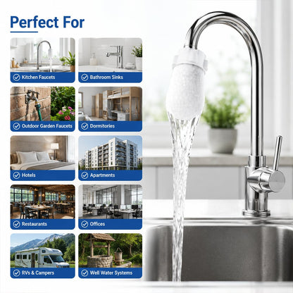 Faucet Filter Cotton Bags(50PCS) - Universal, Splash-Proof Faucet Filter Set