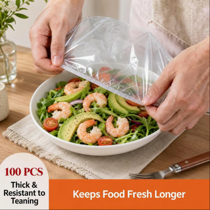 🔥LAST DAY SALE 49% OFF-100Pcs Medium Reusable Elastic Plastic Bowl Covers - Kitchen Bread Proofing,